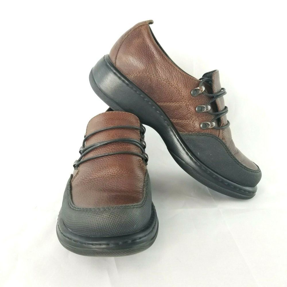 Dansko Women's Size 37 Erika Brown Shoes Lace Up Leather Loafer Slip On